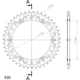 Stealth-Kettenrad Supersprox 530/43Z gold 86601S43