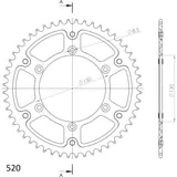 Stealth-Rear Sprocket / Chain Wheel Supersprox 520/52t black 30245K52