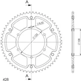 Stealth-Rear Sprocket / Chain Wheel Supersprox 428/60t blue