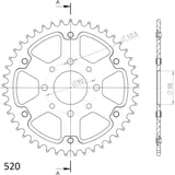 Stealth-Kettenrad Supersprox 520/45Z gold 71201S45 Stealth-Kettenrad Supersprox 520/45Z gold 71201S45