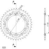 Stealth-Kettenrad Supersprox 525/40Z gold 10602S40