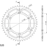 Stealth-Kettenrad Supersprox 520/46Z grün