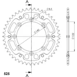 Stealth-Kettenrad Supersprox 525/45Z gold 30474S45