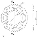 Stealth-Rear Sprocket / Chain Wheel Supersprox 525/42t gold 12810S42