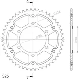 Stealth-Rear Sprocket / Chain Wheel Supersprox 525/47t black 12810K47