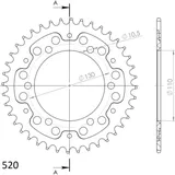 Stealth-Kettenrad Supersprox 520/40Z schwarz 16500K40
