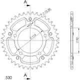 Stealth-Kettenrad Supersprox 530/40Z gold 16702S40