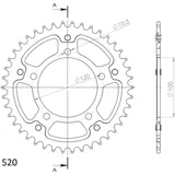 Stealth-Rear Sprocket / Chain Wheel Supersprox 520/42t black 35801K42 Stealth-Rear Sprocket / Chain Wheel Supersprox 520/42t black 35801K42