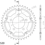 Stealth-Rear Sprocket / Chain Wheel Supersprox 520/41t black 92902K41
