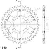 Stealth-Rear Sprocket / Chain Wheel Supersprox 530/43t black 37096K43