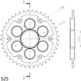Stealth-Rear Sprocket / Chain Wheel Supersprox 525/40t silver 50619V40