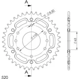 Stealth-Rear Sprocket / Chain Wheel Supersprox 520/39t gold 71306S39
