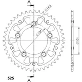Stealth-Kettenrad Supersprox 525/43Z orange 71400O43