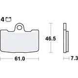 Brake pads sintered trq trw MCB810TRQ