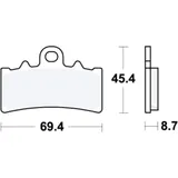 Bremsklotz Sinter TRQ TRW passend für: BMW G, C, CE04, Fantic Caballero, Caballero SC, Caballero RL