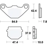 Bremsklotz Standard TRW Alternative: 7326853 passend für: Simson Sula, TGB Bullet