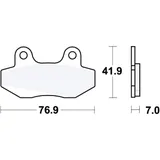 Bremsklotz Scooter TRW Alternative: 7320513 passend für: Baotian BT125T - 2A, BT125 - 12C1, BT125T - 12E1