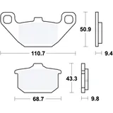 Bremsklotz Standard TRW Alternative: 7326952 passend für: Kawasaki GPZ, EN, VN