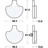 Brake Pads Standard for Motorcycles TRW Alternative 7370596