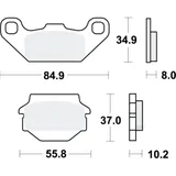 Brake pad sinter si trw MCB560SI