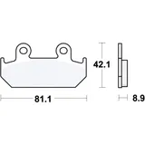 Brake pads sintered trq TRW for: Honda CBR, CB, XRV