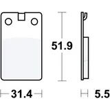 Bremsklotz Standard TRW Alternative: 7370620 passend für: Simson S (53, 83), Habicht, Star