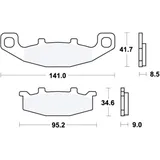 Bremsklotz Sinter hinten TRW Alternative: 7328636 passend für: Kawasaki ZR, GPX, ZZR