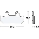 Bremsklotz Sinter vorne TRW Alternative: 7328610 passend für: Honda GL, NX, VT