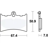 Bremsklotz Standard TRW Alternative: 7370729 passend für: Aprilia RS, AF1, Tuono