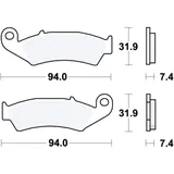 Bremsklotz Sinter SI TRW Alternative: 7377039 passend für: Honda NX, CR, XR
