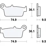Bremsklotz Sinter SI TRW Alternative: 7377062 passend für: Honda CR, XR