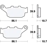 Bremsklotz Sinter Scooter TRW Alternative: 7320516 passend für: Honda FES