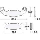 Bremsklotz Standard TRW Alternative: 7375116 passend für: Kawasaki GPZ, KR - 1S, KR - 1