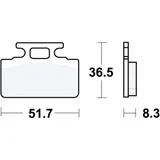 Brake pads std TRW altn 7375124 for: SYM Mio, DD, Tonik