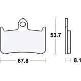 Bremsklotz Carbon CRQ TRW passend für: Honda NSR, CB, VTR