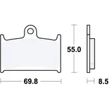 Bremsklotz Carbon CRQ TRW passend für: Triumph Sprint, Thunderbird, Daytona