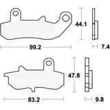 Brake pads sintered rear sh TRW alternative: 7376900 for: Suzuki RG