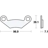 Bremsklotz Standard TRW Alternative: 7325301 passend für: Polaris Sportsman, Trail Boss, Scrambler