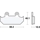 Bremsklotz Standard TRW Alternative: 7374390 passend für: Honda GL, NX, VT, XL
