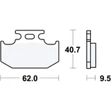 Bremsklotz Sinter SI TRW Alternative: 7377112 passend für: Kawasaki KX, KLX