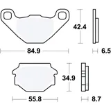 Bremsklotz Standard TRW Alternative: 7320443 passend für: Aprilia Pegaso, MX, Tuareg