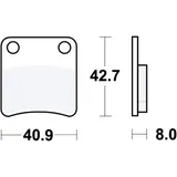 Bremsklotz Standard TRW Alternative: 7320533 passend für: Daelim SJ, SE, Tapo
