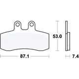 Brake pads std TRW altn 7379134 for: MZ/MUZ Baghira, Mastiff, SM, Aprilia Pegaso