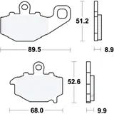 Brake pads sintered rear sh TRW alternative: 7329279 for: Kawasaki Z, ZX - 6R, ER - 6F