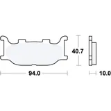 Bremsklotz Sinter Scooter TRW Alternative: 7322894 passend für: Yamaha YP, XP