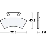 Bremsklotz Sinter SI TRW Alternative: 7325426 passend für: Polaris Sportsman, Outlaw, Trail Boss