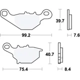 Bremsklotz Standard Offroad TRW Alternative: 7379431 passend für: Suzuki DR - Z, RM