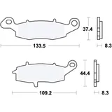 Bremsklotz Sinter TRQ TRW Alternative: 7321755 passend für: Kawasaki VN, ER - 6F, ER - 6N