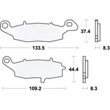 Bremsklotz Sinter vorne TRW Alternative: 7328859 passend für: Kawasaki VN, ER - 6F, ER - 6N