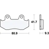 Bremsklotz Sinter Scooter TRW Alternative: 7323017 passend für: Honda SH, NES, PES